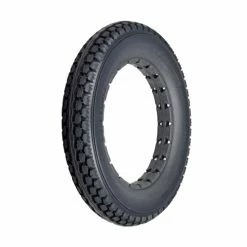 Promo ✔️ Alshin 12-1/2"x2-1/4" Dark Gray Solid Urethane Mobility Tire With Knobby Tread 🛒