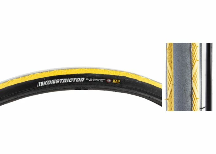 Cheapest โญ 25"x1" Kenda Konstrictor Tire For Sport Wheelchairs (Black & Yellow) โ