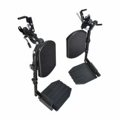 Discount π₯ Hemi Leg Rests With Black Plastic Calf Pad & Composite Footplate For The Invacare Veranda Wheelchair (Set Of 2) π